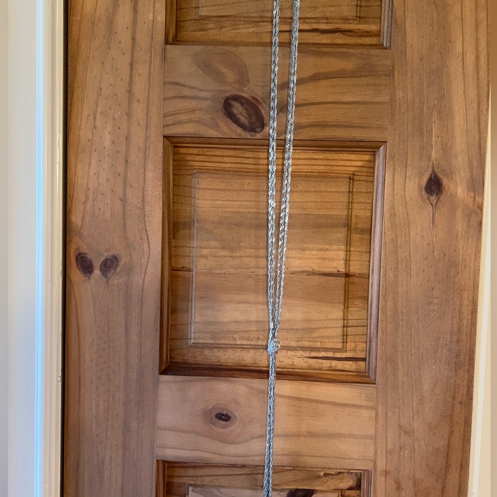 Long Silver Necklace - So Pretty